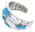 Sterling Silver Southwest Turquoise Inlay Cuff Bracelet MX27078