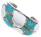 Silver Turquoise Inlay Jewelry Southwest Cuff Bracelet MX27082