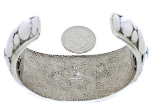Silver Turquoise Inlay Jewelry Southwest Cuff Bracelet MX27082