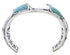 Silver Turquoise Inlay Southwestern Cuff Bracelet MX27089