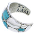Silver Jewelry Turquoise Inlay Southwest Cuff Bracelet MX27092