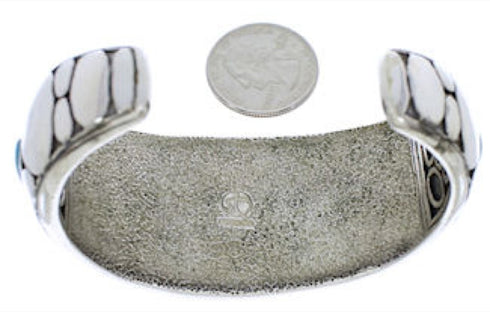 Silver Southwestern Jewelry Turquoise Inlay Cuff Bracelet MX27097