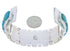 Turquoise Inlay Genuine Sterling Silver Jewelry Cuff Bracelet EX27718