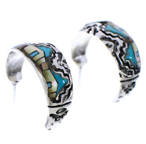 Native American Village Or Pueblo Design Multicolor Earrings FX30955