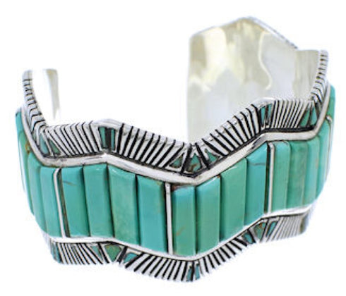 Turquoise Sterling Silver Cuff Bracelet Jewelry GS76323