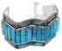 Southwest Sterling Silver Turquoise Cuff Bracelet GS76338