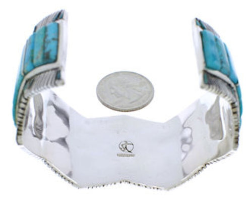 Southwest Sterling Silver Turquoise Cuff Bracelet GS76338
