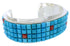 Silver Turquoise And Coral Cuff Bracelet Jewelry GS76392