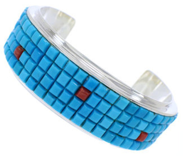 Coral Turquoise Cuff Bracelet Jewelry GS76398