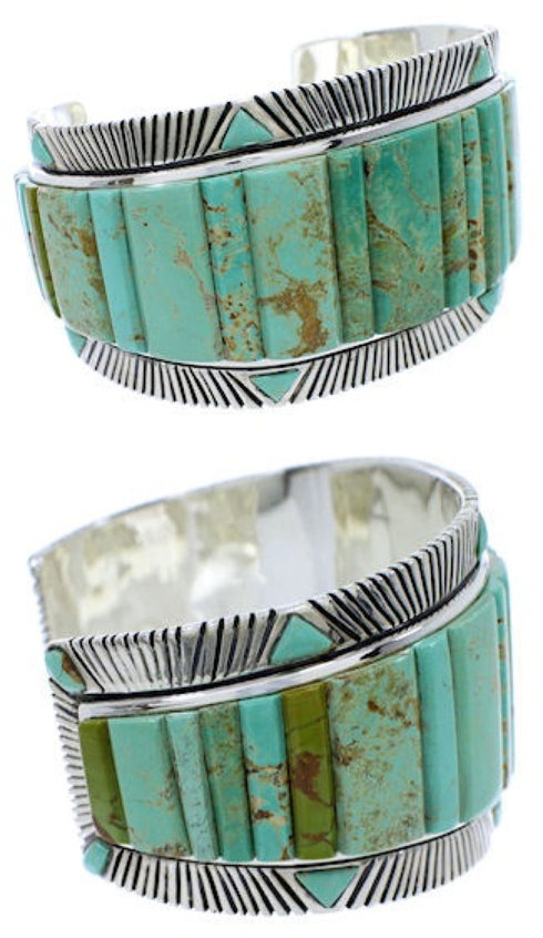 Turquoise Southwest Silver Cuff Bracelet Jewelry FX27373
