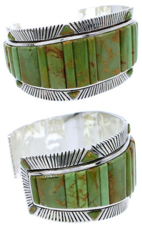 Southwest Jewelry Sterling Silver Turquoise Cuff Bracelet FX27458