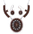 Oyster Shell Sterling Silver Link Necklace And Earrings Set PX35797