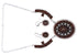Oyster Shell Sterling Silver Link Necklace And Earrings Set PX35797