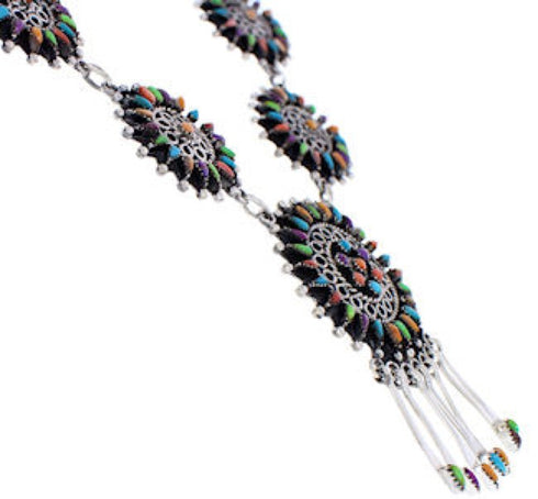 Southwestern Multicolor Earrings And Link Necklace PX35839