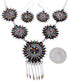 Genuine Silver Multicolor Jewelry Link Necklace Earrings PX35846