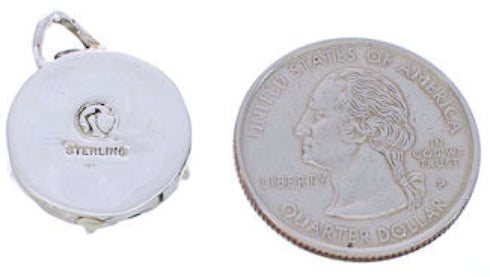 Sterling Silver Turquoise Flower Dragonfly Jewelry Pendant MX23959