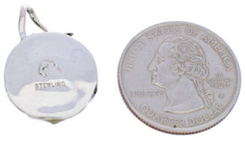 Sterling Silver Turquoise Flower Dragonfly Jewelry Pendant MX23961