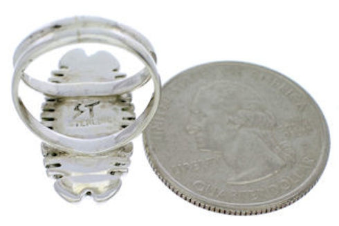 Authentic Multicolor Native American Design Ring Size 8-3/4 UX39015