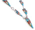 Genuine Silver Multicolor Southwest Link Necklace Earrings PX36864