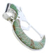 Southwest Kokopelli Turquoise Inlay Sterling Silver Pendant EX28675