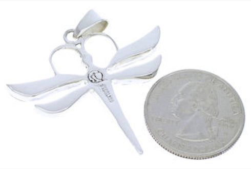 Southwest Multicolor Native American Design Dragonfly Pendant EX28721