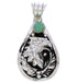 Turquoise and Silver Eagle Pendant AX23575
