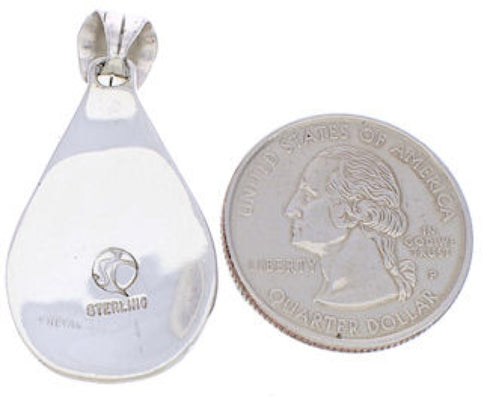 Turquoise and Silver Eagle Pendant AX23575