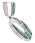Southwest Turquoise Inlay Sterling Silver Jewelry Pendant EX28470