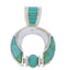 Turquoise And Sterling Silver Southwest Slide Pendant EX28471