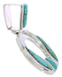 Turquoise And Sterling Silver Southwest Slide Pendant EX28471