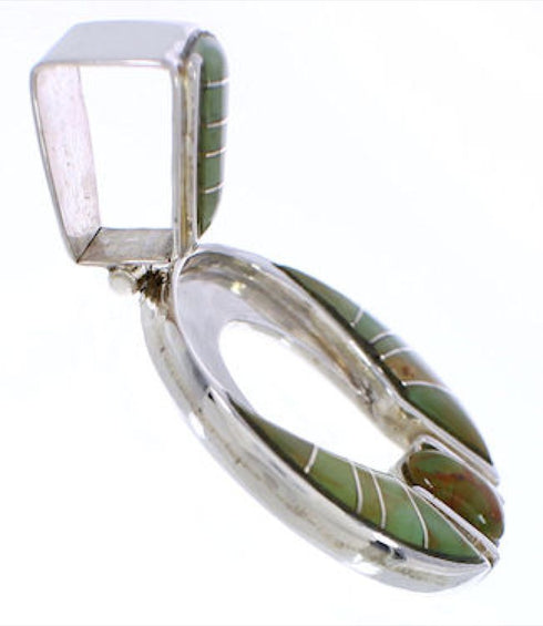 Southwest Sterling Silver And Turquoise Pendant Jewelry EX28475