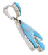 Turquoise Inlay Sterling Silver Reversible Slide Pendant EX28476