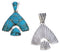 Sterling Silver Turquoise Inlay Southwest Reversible Pendant EX28481