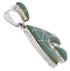 Genuine Sterling Silver And Turquoise Reversible Pendant EX28494