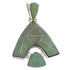 Sterling Silver Reversible Turquoise Inlay Slide Pendant EX28499