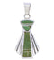Turquoise Inlay Jewelry Genuine Sterling Silver Pendant EX28537