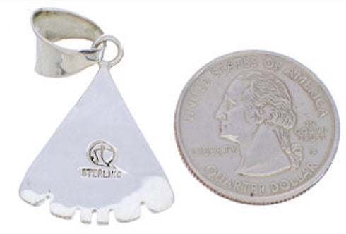 Southwest Turquoise And Sterling Silver Slide Pendant EX28550