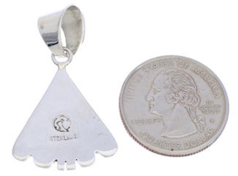 Genuine Sterling Silver And Turquoise Inlay Pendant EX28562