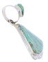 Southwest Turquoise Inlay Sterling Silver Slide Pendant EX28567