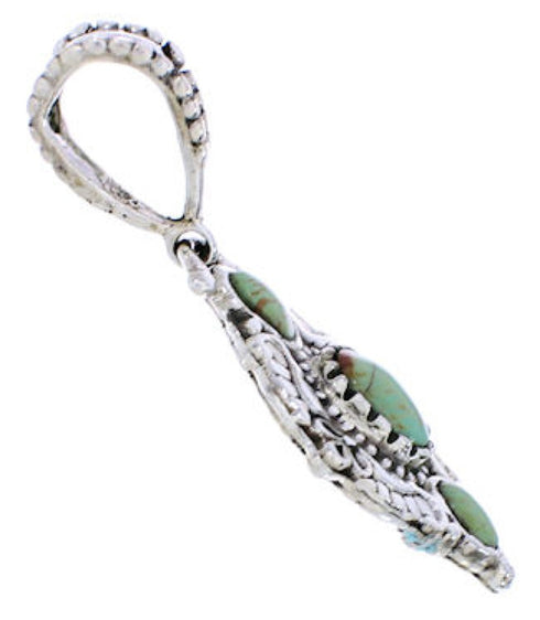 Sterling Silver Turquoise Reversible Slide Pendant Jewelry EX28577