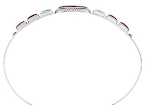 Southwest Multicolor Sterling Silver Cuff Bracelet FX27643