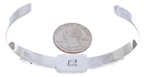 Southwest Multicolor Sterling Silver Cuff Bracelet FX27643