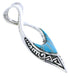 Turquoise Reversible Native American Village Design Pendant PX30197
