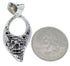Silver Turquoise Native American Design Reversible Pendant PX30203