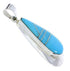 Turquoise Inlay Sterling Silver Jewelry Southwestern Pendant PX30307
