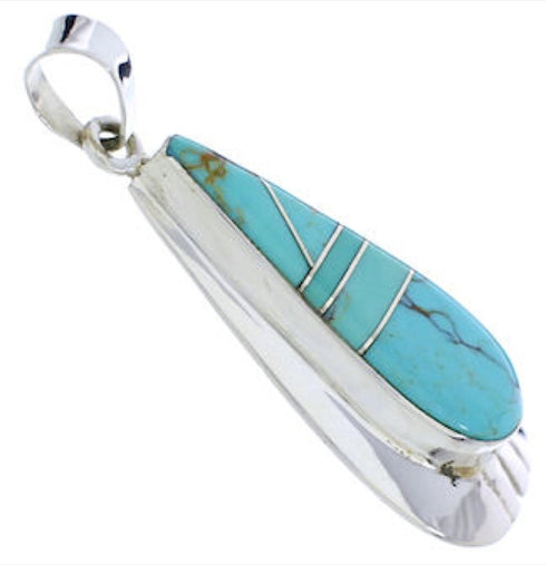 Turquoise Sterling Silver Jewelry Southwest Pendant PX30319