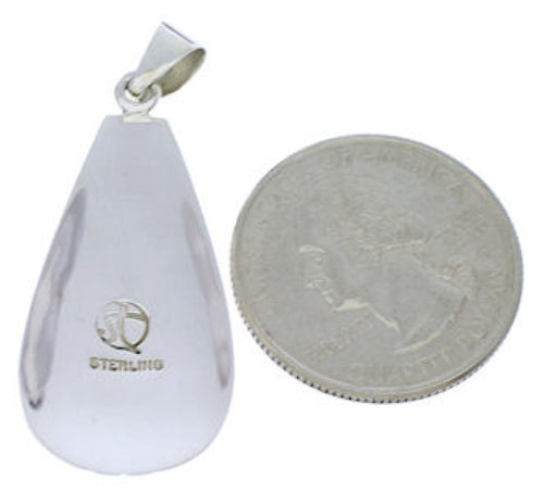 Southwest Sterling Silver Turquoise Inlay Pendant Jewelry PX30320