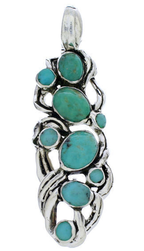Turquoise And Silver Jewelry Pendant PX30337