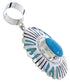 Turquoise Genuine Sterling Silver Jewelry Southwest Pendant PX30382