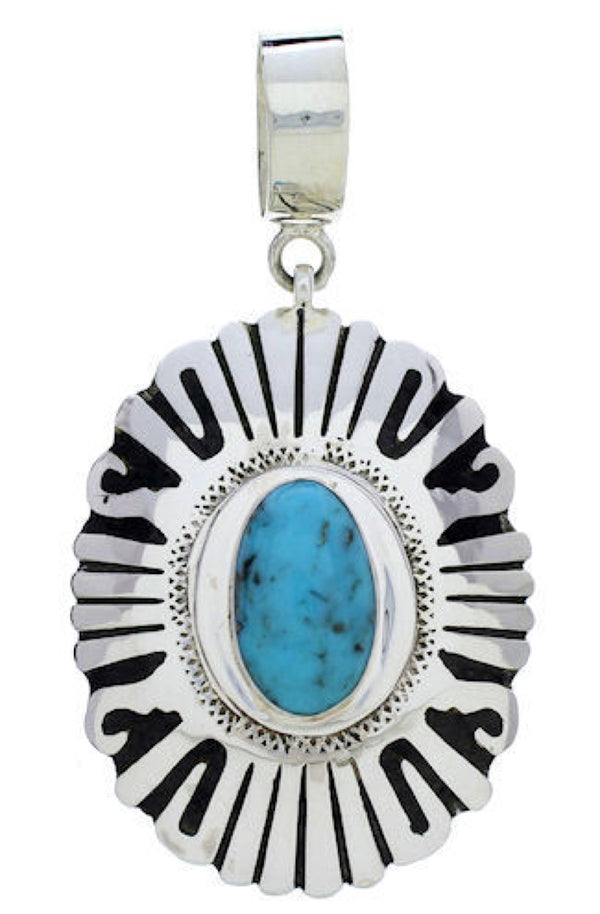 Southwestern Turquoise And Jet Pendant Jewelry PX30385